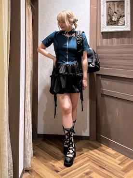 「axes femme POETIQUE（アクシーズファムポエティック）のアイテム（バッグ）」を使った、kanaeさん（骨格ストレート・レディース・169cm）の夏コーディネート