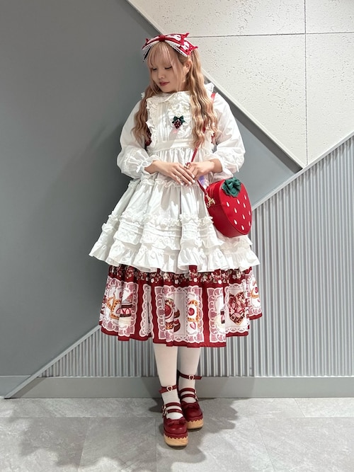 Chalmiere コットンフリルエプロン コットンフリルエプロン（ワンピース）｜Chalmiere（シャルミエール