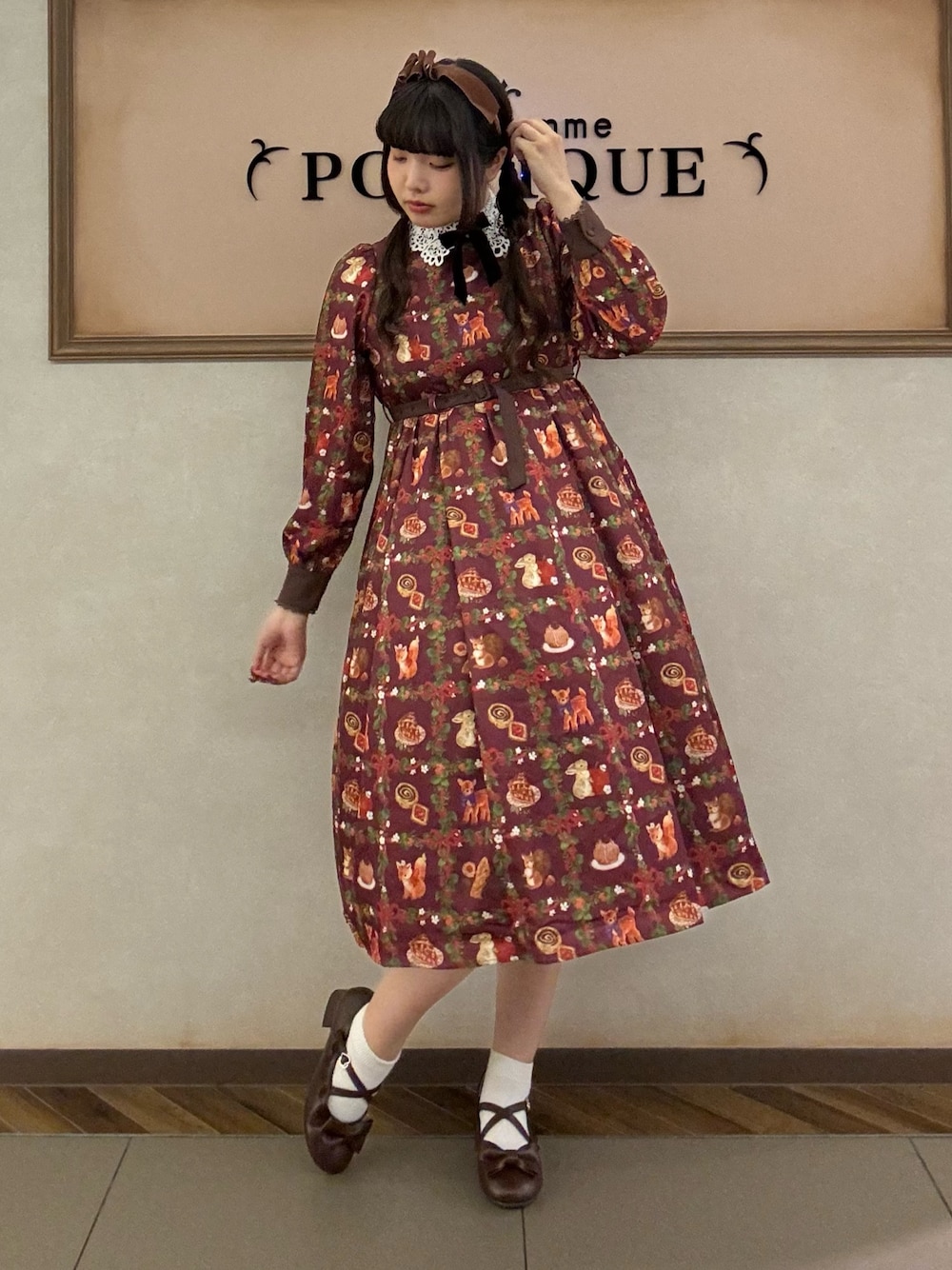 森のケーキ屋さん axes femme kawaii ジャンスカ 森のケーキ屋さん柄