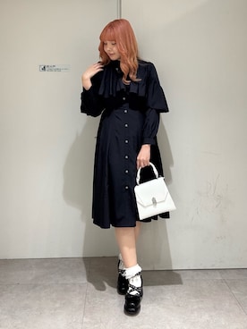 「axes femme（アクシーズファム）のアイテム（ワンピース/ドレス）」を使った、kanaeさん（骨格ストレート・レディース・169cm）の冬コーディネート