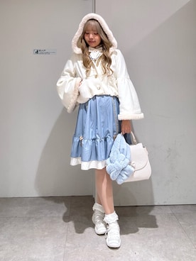 「axes femme POETIQUE（アクシーズファムポエティック）のアイテム（その他アウター）」を使った、kanaeさん（レディース・169cm）の冬コーディネート