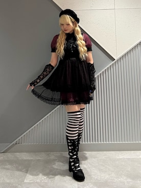 「NIBBLE POISON（ニブルポイズン）のアイテム」を使った、kanaeさん（レディース・170cm）の夏コーディネート