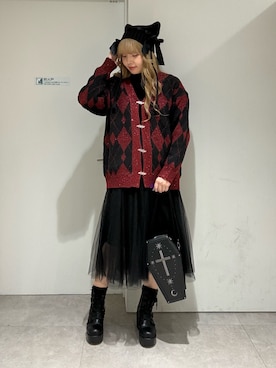 「axes femme POETIQUE（アクシーズファムポエティック）のアイテム（帽子）」を使った、kanaeさん（レディース・169cm）の秋コーディネート