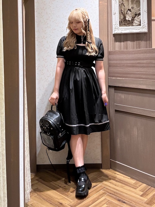 ボレロ風ハイウエストワンピース（ワンピース）｜axes femme