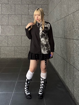 「アイテム（その他ヘアアクセサリー）」を使った、kanaeさん（レディース・169cm）の秋コーディネート