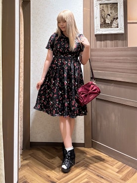 「axes femme（アクシーズファム）のアイテム（ワンピース）」を使った、kanaeさん（レディース・169cm）の夏コーディネート