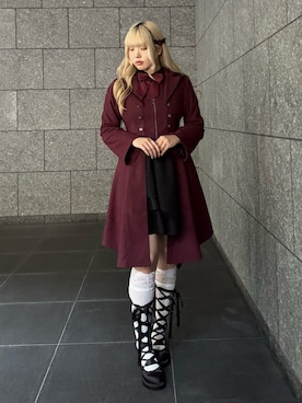 「アイテム（チェスターコート）」を使った、kanaeさん（レディース・169cm）の秋コーディネート