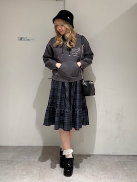 「axes femme（アクシーズファム）のアイテム（帽子）」を使った、kanaeさん（骨格ストレート・レディース・169cm）の冬コーディネート