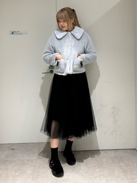 「axes femme POETIQUE（アクシーズファムポエティック）のアイテム（ジャケット/アウター）」を使った、kanaeさん（レディース・169cm）の秋コーディネート