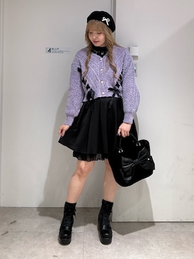 「axes femme POETIQUE（アクシーズファムポエティック）のアイテム（帽子）」を使った、kanaeさん（レディース・169cm）の秋コーディネート