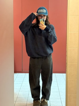 「アイテム（キャップ）」を使った、Rannyさん（レディース・159cm・10代）の冬コーディネート