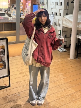 「アイテム（トートバッグ）」を使った、Rannyさん（レディース・159cm・10代）の秋コーディネート