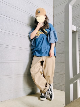 「THE NORTH FACE」｜「アイテム（キャップ）」を使った、nyamacoさん（レディース・158cm）の夏コーディネート