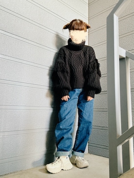 「LOWRYS FARM（ローリーズファーム）のアイテム（ソックス/靴下）」を使った、nyamacoさん（レディース・158cm）の秋コーディネート