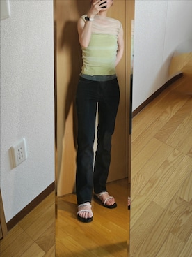 「SHIPS（シップス）のアイテム（サンダル）」を使った、lumpiniさん（レディース・160cm）の夏コーディネート