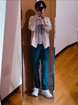 「アイテム（チノパンツ、その他）」を使った、lumpiniさん（レディース・160cm）の夏コーディネート