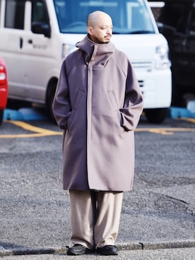「my beautiful landlet（マイビューティフルランドレット）のアイテム（ジャケット/アウター）」を使った、トヲルさん（メンズ・180cm）の秋コーディネート