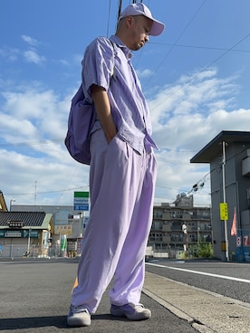 「INTER FACTORY（インターファクトリー）のアイテム（パンツ）」を使った、トヲルさん（メンズ・180cm）の夏コーディネート