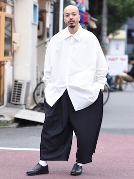 「シンフルコーデ」｜「アイテム（ローファー）」を使った、トヲルさん（メンズ・180cm）の冬コーディネート