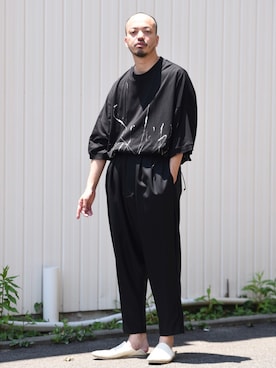 「my beautiful landlet（マイビューティフルランドレット）のアイテム（パンツ）」を使った、トヲルさん（メンズ・180cm）の秋コーディネート