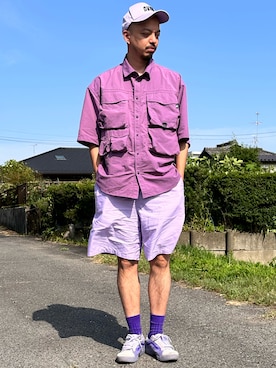 「BOTTER（ボッター）のアイテム（キャップ）」を使った、トヲルさん（メンズ・180cm）の夏コーディネート