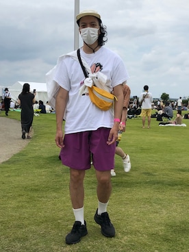 「MANASTASH（マナスタッシュ）のアイテム」を使った、トヲルさん（メンズ・180cm）の夏コーディネート