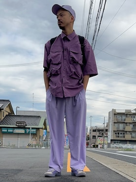 「BOTTER（ボッター）のアイテム（キャップ）」を使った、トヲルさん（メンズ・180cm）の夏コーディネート