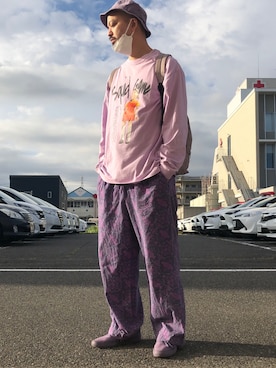 「FRUIT OF THE LOOM（フルーツオブザルーム）のアイテム（帽子）」を使った、トヲルさん（メンズ・180cm）の秋コーディネート