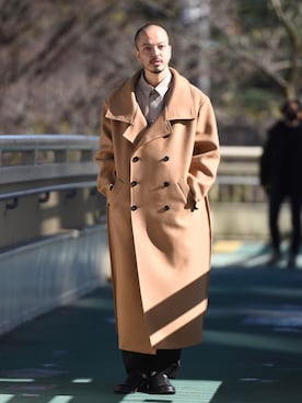 「BISHOOL（ビシュール）のアイテム（パンツ）」を使った、トヲルさん（メンズ・180cm）の冬コーディネート