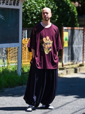 「BISHOOL（ビシュール）のアイテム（パンツ）」を使った、トヲルさん（メンズ・180cm）の秋コーディネート