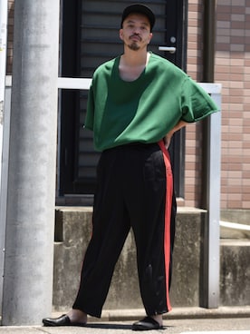 「CPH（シーピーエイチ）のアイテム（キャップ）」を使った、トヲルさん（メンズ・180cm）の夏コーディネート
