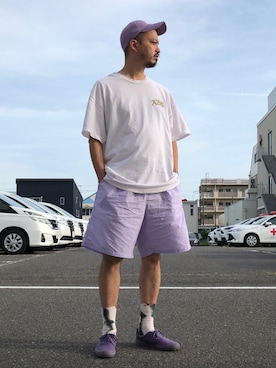 「KANGOL（カンゴール）のアイテム」を使った、トヲルさん（メンズ・180cm）の夏コーディネート