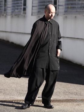 「Yohji Yamamoto（ヨウジヤマモト）のアイテム」を使った、トヲルさん（メンズ・180cm）の冬コーディネート