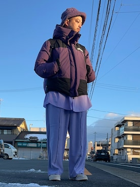 「MAISON SPECIAL（メゾンスペシャル）のアイテム（スウェットパンツ）」を使った、トヲルさん（メンズ・180cm）の冬コーディネート