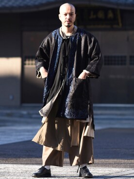 「LEH（レー）のアイテム（ジャケット/アウター）」を使った、トヲルさん（メンズ・180cm）の冬コーディネート
