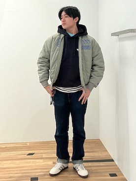 「キルトジャケット」｜HTさん（メンズ・172cm）の冬コーディネート