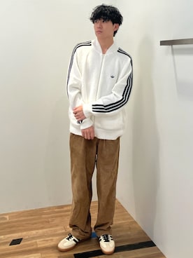 「アイテム（ジャージ）」を使った、HTさん（メンズ・172cm）の秋コーディネート