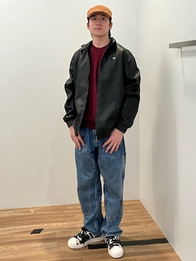 「アイテム（ナイロンジャケット）」を使った、HTさん（メンズ・172cm）の夏コーディネート