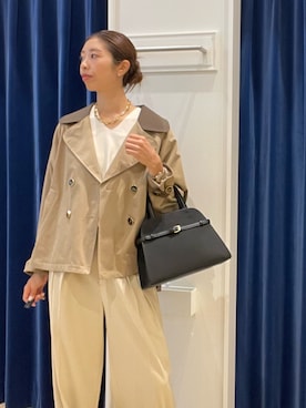 「アイテム（トレンチコート）」を使った、Maekawaさん（レディース・166cm）の秋コーディネート