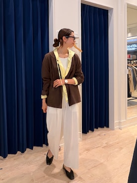 「MICO COULIER（ミコクリエ）のアイテム」を使った、Maekawaさん（レディース・166cm）の春コーディネート