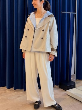 「MICO COULIER（ミコクリエ）のアイテム」を使った、Maekawaさん（レディース・166cm）の春コーディネート