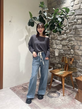 「アイテム（シュシュ）」を使った、yuuka520さん（レディース・155cm・20代）の秋コーディネート