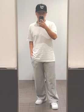 「アイテム（スウェットパンツ）」を使った、Reijiさん（メンズ・165cm）の秋コーディネート