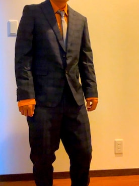 「アイテム（ビジネスシャツ）」を使った、chantuさん（メンズ・165cm）の秋コーディネート