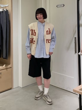 「Dickies（ディッキーズ）のアイテム（パンツ）」を使った、himechanyuさん（骨格ストレート・レディース・161cm）の春コーディネート