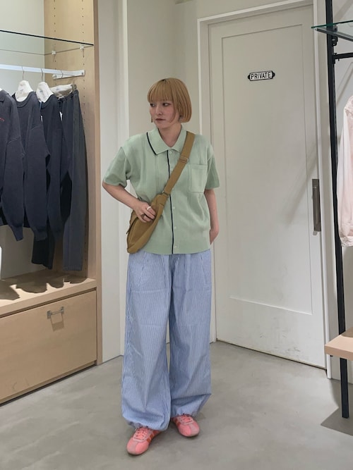 セール】【UNISEX】ストライプサマーニットカーディガン