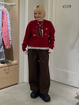 「GEVACO（ゲバコ）のアイテム」を使った、himechanyuさん（レディース・161cm）の冬コーディネート