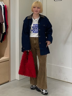 「CIAOPANIC TYPY（チャオパニックティピー）のアイテム（その他アウター）」を使った、himechanyuさん（レディース・161cm）の秋コーディネート