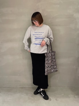 「CIAOPANIC TYPY（チャオパニックティピー）のアイテム（スウェット）」を使った、himechanyuさん（レディース・161cm）の春コーディネート