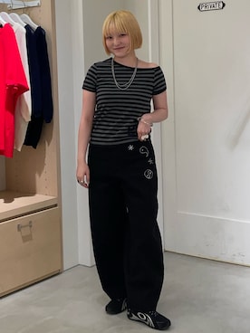 「アイテム（チノパンツ）」を使った、himechanyuさん（レディース・161cm）の秋コーディネート